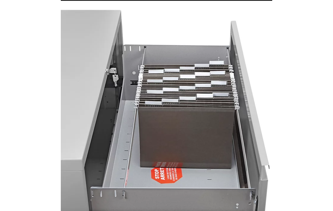 Lateral File Cabinet - 36" Wide, 4 Drawer, Light Gray