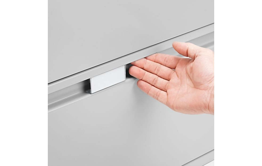 Lateral File Cabinet - 36" Wide, 4 Drawer, Light Gray