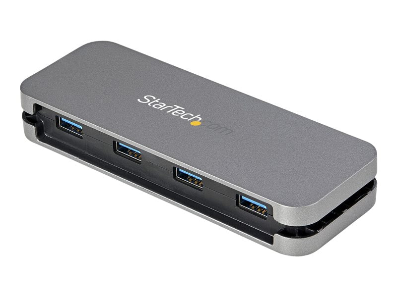 StarTech.com 4 Port USB C Hub - 4x USB-A - 5Gbps USB 3.0 Type-C Hub (USB 3.2/3.1 Gen 1) - Bus Powered - 11" Long Cable w/ Cable Management (HB30CM4AB) - hub - 4 ports