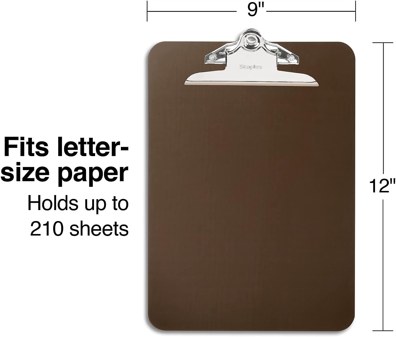 Staples 121715 Plastic Clipboard Smoke 9" X 12" Each (11069)