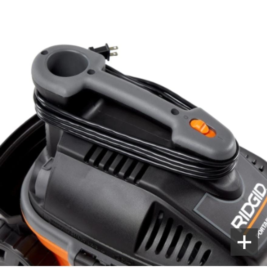 RIDGID 15L (4 Gal.) 5.0 Peak HP Portable Wet/Dry Shop Vacuum with Large Rear Wheels & Storage