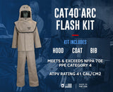 CAT™ Arc Flash Hood, Coat, and Bib Suit Set