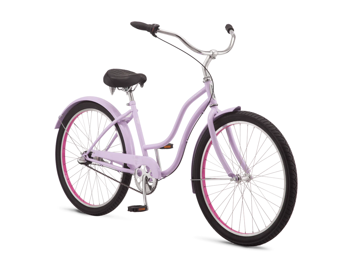 Schwinn Mikko Adult Beach Cruiser Bike, 17-Inch Steel Frame, Wide Wheels for Stability, Rear Coaster Brakes, 1 Speed .