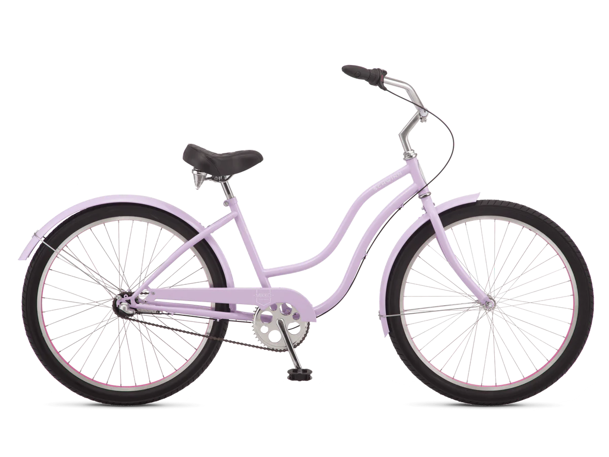 Schwinn Mikko Adult Beach Cruiser Bike, 17-Inch Steel Frame, Wide Wheels for Stability, Rear Coaster Brakes, 1 Speed .