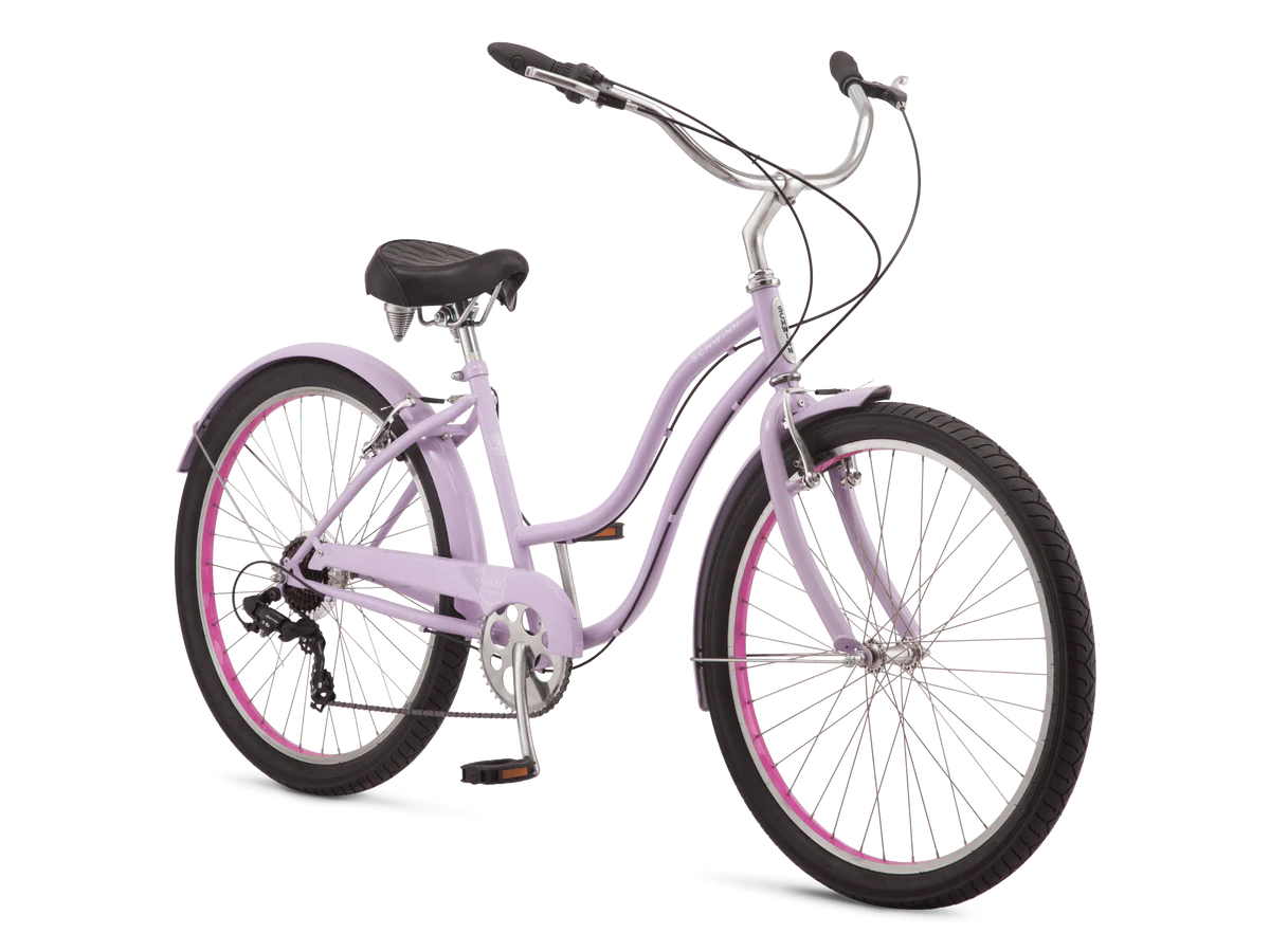 Schwinn Mikko Adult Beach Cruiser Bike, 17-Inch Steel Frame, Wide Wheels for Stability, Rear Coaster Brakes, Multiple Speed Options