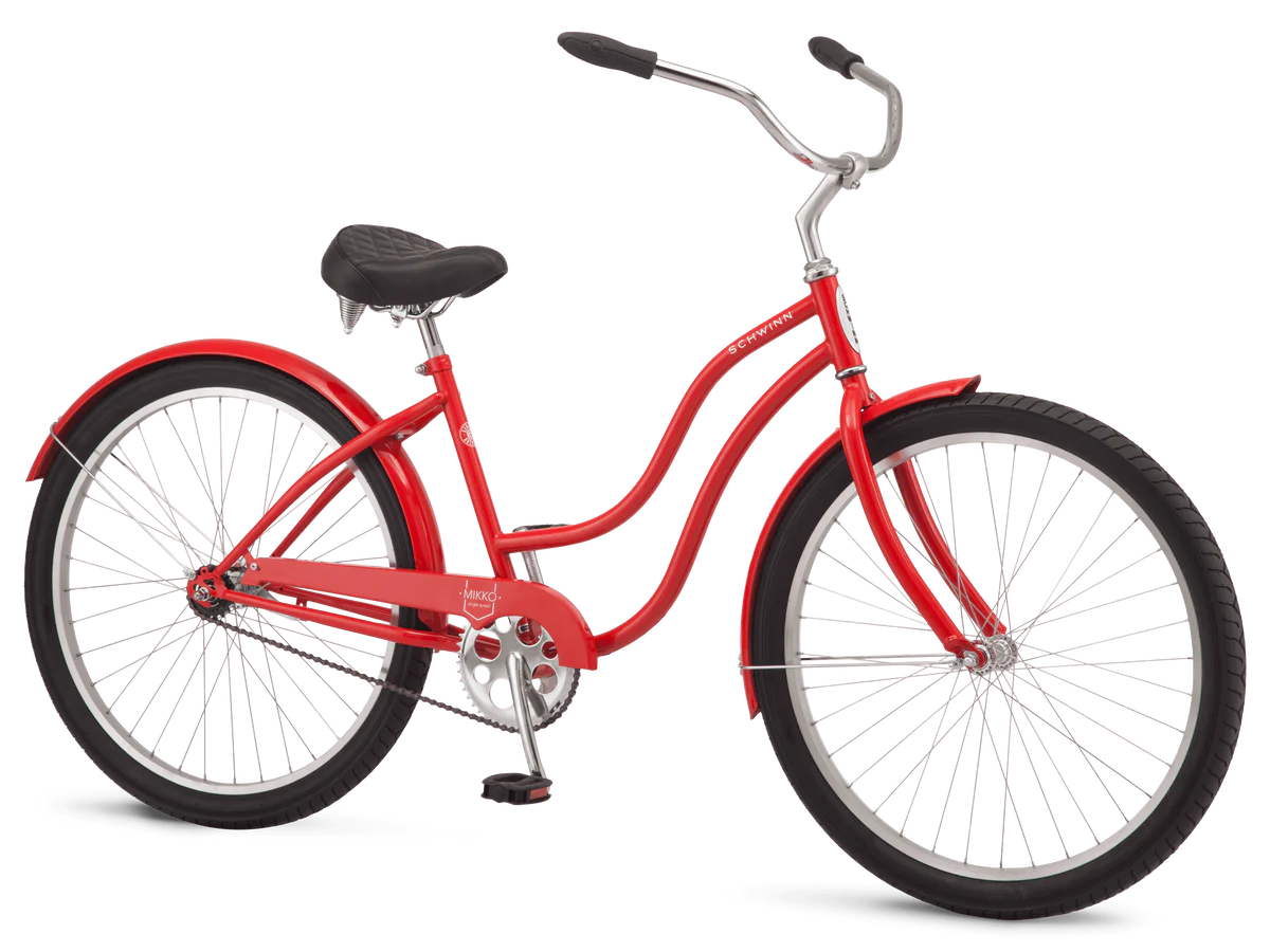 Schwinn Mikko Adult Beach Cruiser Bike, 17-Inch Steel Frame, Wide Wheels for Stability, Rear Coaster Brakes, 1 Speed .