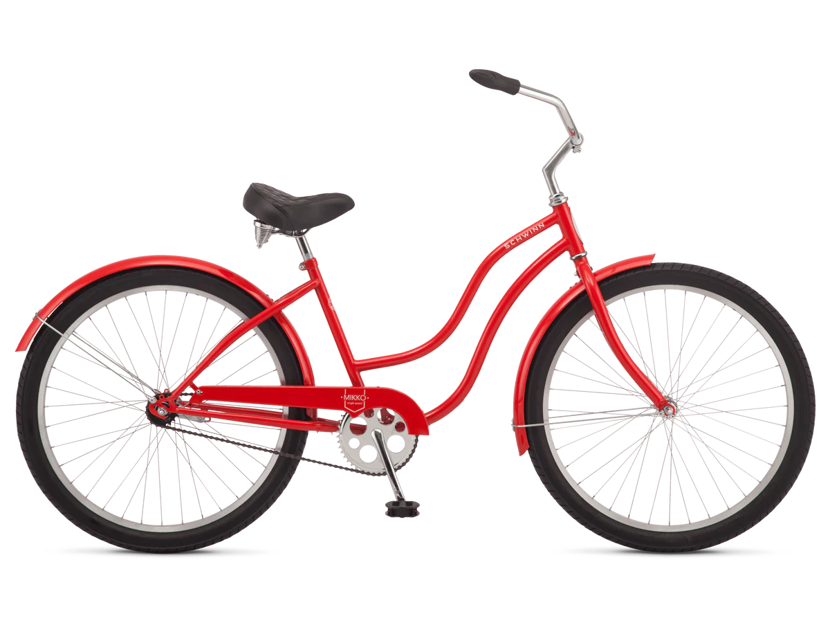 Schwinn Mikko Adult Beach Cruiser Bike, 17-Inch Steel Frame, Wide Wheels for Stability, Rear Coaster Brakes, 1 Speed .