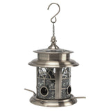 Antique Pewter Solar Light & Birdfeeder